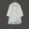 Camisa Floral Hueca Estilo Japonés Mori Girl Europeo y Americano Blusa de Manga Larga Abotonada para Mujer Primavera Verano Nuevo Top Holgado Adelgazante