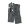 Guantes Táctiles para Ciclismo al Aire Libre en Invierno, Guantes a Prueba de Frío y Cálidos, Guantes de Cachemir Tejidos al por Mayor para Mujeres