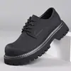 Zapatos de Cuero de Punta Gruesa de Alta Calidad para Primavera y Otoño 2026 Zapatos Derby Británicos Casual de Negocios 08056