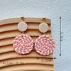 Pendientes Hechos a Mano de Arcilla Polimérica Cerámica Blanda Europeos y Americanos Pendientes Trenzados Creativos Pendientes Geométricos Redondos Retro Alto Sentido