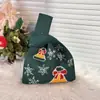 Saco de presente de Natal, caixa de presente, bolsa de tricô, saco de presente de Halloween, saco para doces de maçã de Natal, caixa de embalagem para presente