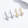 Pendientes de libélula para mujer plata de ley 925 estilo nuevo diseño personalizado pendientes de libélula de moda estilo ins joyería de oreja elegante