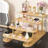 Estante de Armazenamento de Mesa para Sala de Estar Estante de Armazenamento Multicamadas Tipo Escada Porta-Copos de Água Copo de Café Conjunto de Chá Estante de Exibição para Bancada