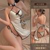 Yiyo Sexo Underwear Sexy Jacquard Cheongsam Hot Hollow Lace-up Tamanho Grande Uniforme Tentação Pijamas Set 8768