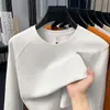 Sudadera de Cuello Redondo para Hombre 2026 Otoño Nueva Moda Casual Color Sólido Versátil Manga Raglán Camisa Base para Hombre Venta al por Mayor