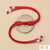 Hengmei Heyi Hebilla de Dosel de Pipa de Personaje Botón de Tapeta de Presión de Cola Larga de Cheongsam Borla de Perla Hebilla Decorativa Retro Hanfu Niños