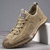 Zapatos de Hombre Talla Grande Transfronterizos 2025 Zapatos Casuales de Malla Hueca para Exterior Zapatos de Moda Agujero Transpirable Senderismo Retro Zapatos Deportivos