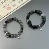 Novo Bracelete de Contas Rachadas de Gelo Estilo Chinês para Homens, Modelo Tendência 2026 com Toque de Luxo, Bracelete de Laço para Corrida para Mulheres, Bracelete de Nicho