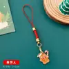 Chaveiro Trançado de Natal Cordão para Celular Pingente de Desenho Animado Decoração de Papai Noel Pingente Pequeno de Presente de Natal
