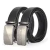 Cinturón para Hombre de Aleación de Zinc con Hebilla Automática, Cinturón de Hombre, Cinturón de Piel de Vaca de Dos Capas, Exquisito Cinturón de Pantalón de Acero Imitación