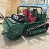 Cortacésped de Control Remoto, Tipo Oruga Todo Terreno Autopropulsado para Deshierbe de Huertos y Recuperación de Tierras Máquina Agrícola Multifuncional para Cortar Césped