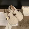 Primer Encuentro Temporada Zapatos Peludos Mujer 2026 Invierno Nuevo Estilo Coreano Retro Planos Slip-on Mocasines Mujer Más Terciopelo Zapatos de Algodón Exteriores