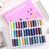 Hilo de Coser de 39 Colores Rollo Pequeño Caja de Costura Grande para el Hogar Bolsa de Costura Caja de Almacenamiento de Costura Tamaño Grande Hilo de Mezclilla
