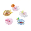 Nuvens Transparentes Arco-Íris Resina Acessórios Cola Branca DIY Presilha de Cabelo Elástico de Cabelo Furo em Sapato Capa de Celular Chaveiro Patche