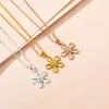Colar de Flor de Ameixa Banhado a Ouro 18K Esculpido em CNC para o Sr.. Colar Corrente Clavícula da Moda Versátil da Zhou Venda por Atacado