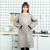 Fabricante de Delantales Chuanguan Catiónico Color Puro Bata Manga Larga Niños y Niñas Impermeable Cocina Cocinar Tareas Domésticas Logotipo Ligero