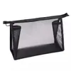 Bolsa de Maquillaje de Malla Transparente, Portátil, Sencilla, Bolsa de Almacenamiento de Gran Capacidad, Bolsa para Guardar Artículos de Tocador y Cosméticos