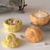 Amapola Transfronteriza Nuevo Producto Más Vendido Molde de Silicona DIY Redondo Caracola Gruesa Tarro de Almacenamiento Taza para Velas Molde de Yeso