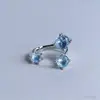 Anillo Súper Hada Exquisito Colorido de Diamante Brillante para Mujer, Elegante y Delicado, Anillo de Dedo Índice Geométrico Irregular de Gama Alta de Nicho