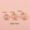 Anillo de Cobre Chapado en Oro de 18 Quilates con Cuentas Retorcidas de Alta Retención de Color Hebilla de Cuentas de Doble Agujero Accesorios para Pulseras Collares DIY