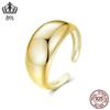 Anel de Abertura Simples Liso de Prata Popular Transfronteiriço Aifule Anel de Pulseira Ajustável de Prata Esterlina S925 Joias para Mulheres