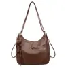 Bolsa tote retrô de alta qualidade para mulheres, grande capacidade, mochila versátil, nova moda 2026, bolsa de ombro e bolsa transversal versátil
