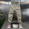 Pantalones casuales de pierna ancha para hombre, de primavera y otoño, con bordados, holgados, estilo Harlan, de color liso