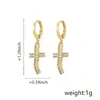 Europa Transfronteiriça e Estados Unidos Brincos Pequenos de Cruz Personalizados para Mulheres Religiosos Leve Luxo Moda Brincos Exquisitos Brincos Tendência Versáteis