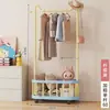 Perchero estilo Dopamina, perchero simple de pie, móvil con ruedas, perchero engrosado para dormitorios estudiantiles