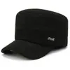 Gorra plana de invierno para hombres de mediana edad y ancianos, para papá y abuelo, a prueba de frío para exteriores, engrosada con forro polar para abrigar, gorra de algodón