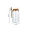 Venta Directa de Fábrica Corcho de Vidrio para Oreja Oreja Única Botella de Pudín Transparente Tarro de Sal 4oz Botella de Condimento de Miel Queso