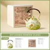 Juego de Té Factory Flower Whisper Cerámica Kung Fu Juego de Té Gama Alta Gaiwan Blanco Mineral Tetera Personal y Taza de Degustación