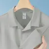 Camisa Polo Masculina Antibacteriana Modal Grau 10A Manga Curta T2026 Verão Fina Top de Alta Qualidade com Sensação Fresca para Homens