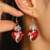 Collar Europeo y Americano Diablo Ins Amor Rosa Femenino Gótico Flor Envuelta Corazón Cadena Clavícula Día de San Valentín Transfronterizo