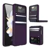 Aplicable a funda protectora de cuero para Samsung Zflip4 funda protectora Zflip3 moda personalizada protección flip