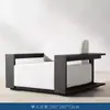 Villa Teak Sofá Pátio Jardim Mesa de Café Conjunto de Móveis Sofá Conjunto de Cadeiras de Sofá de Metal para Lazer