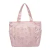 Bolsa de lona estilo bosque INS linda dulce moderna de alto valor con cordón de lazo de pana gran capacidad elegante para mujer