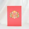 Nueva Tarjeta de Felicitación 3D Pop-Up para el Día de San Valentín con Sobre Rojo, Diseño de Sol Grande, Flores Desmontables, Regalo de Agradecimiento, Tarjeta de Bendición Hecha a Mano al por Mayor