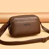 Bolso de Cuero de Marca para Mujer 2026 Nuevo Modelo Bolso para Teléfono Móvil Bolso de Hombro Cruzado Multicapa para Viajero Bolso Cuadrado Pequeño