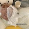 Ropa interior dulce estilo japonés para mujer de verano, bragas sexys ligeramente transparentes para mujer, encantadoras, puro deseo, de cintura media con refuerzo de algodón