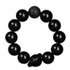 Pulsera de Palo de Rosa 2.0 con Patrones Finamente Tallados, Pulsera de Sándalo Rojo para Hombres y Mujeres, Cuentas Budistas de Madera para Rezar