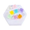 Color Cuadrado Luminoso Al por Mayor Acrílico Miniatura Juguete de Comida Hielo Triturado Falso Accesorios DIY Hechos a Mano Cubito de Hielo Cuadrado Cristal
