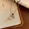 Novo Colar com Corda Trançada e Pingente Circular Estilo Chinês para Mulheres, Design de Nicho, Simples e Fashionável Acessório de Corrente Longa Estilo Retrô Minimalista