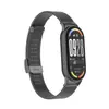 Adequado para Pulseira de Relógio Xiaomi Mi Band 10 Aço Inoxidável Milanês Tecido Fivela Xiaomi 9/8 Pulseira de Relógio Smart Bracelet