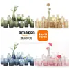 Venta Caliente Transfronteriza Amazon Jarrón Pequeño Adornos de Decoración de Escritorio Set de Botellas Pequeñas de Vidrio Transparente de Gama Alta Venta al por Mayor