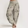 Pantalones Casuales Versátiles de Moda Estilo Nuevo 3D Estampado Digital Europeo y Americano Transfronterizo Pantalones Tailandeses para Mujer de Algodón Puro Estampado Directo Pantalones Largos de Primavera y Verano