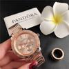 Relógio de Pulso de Quartzo com Mostrador de Tendência da Moda para Mulheres, Relógio de Negócios Masculino Simples e Elegante de Três Olhos e Seis Ponteiros
