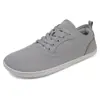 Zapatos minimalistas de punta ancha y suela blanda, zapatos deportivos holgados y cómodos para fitness y levantamiento de pesas, zapatos casuales transpirables antideslizantes de tejido flyknit