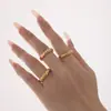 Xinyixin Design Tendência Nicho Estilo Leve Luxo Anel Faixa de Cabelo Feminina Estilização Anel de Dedo Aberto Distintivo Banhado a Ouro 18k