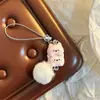 Corrente para Celular Bola de Lã West Highland Doce Desenho Animado Coração de Menina Ins Empilhada Chaveiro de Cachorrinho Pingente para Mochila Acessórios